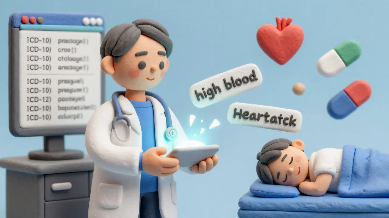 A clay figure translates medical jargon into simple terms, bridging clinical and patient worlds.