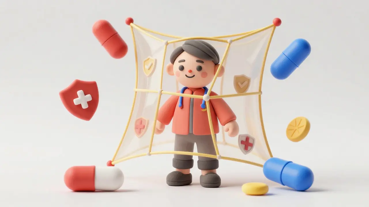 Clay art of safety net protecting senior from risky medications