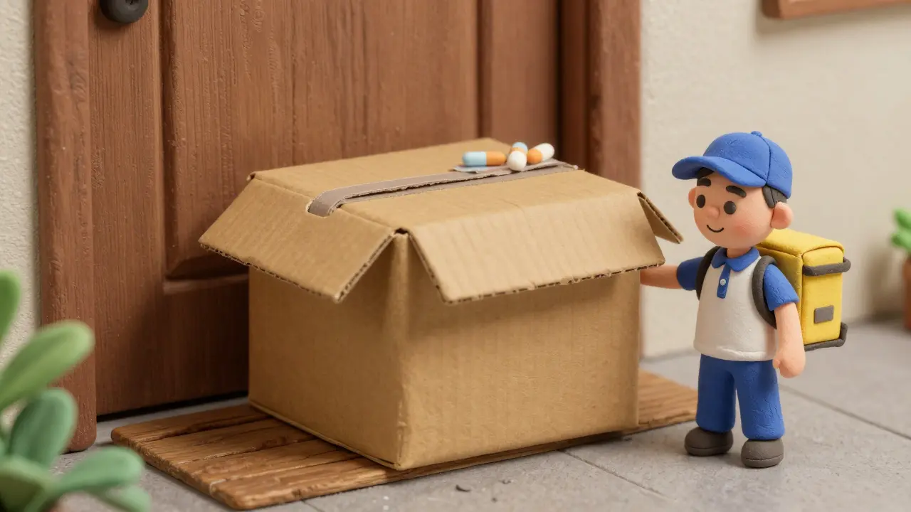 Discreet package delivered to doorstep