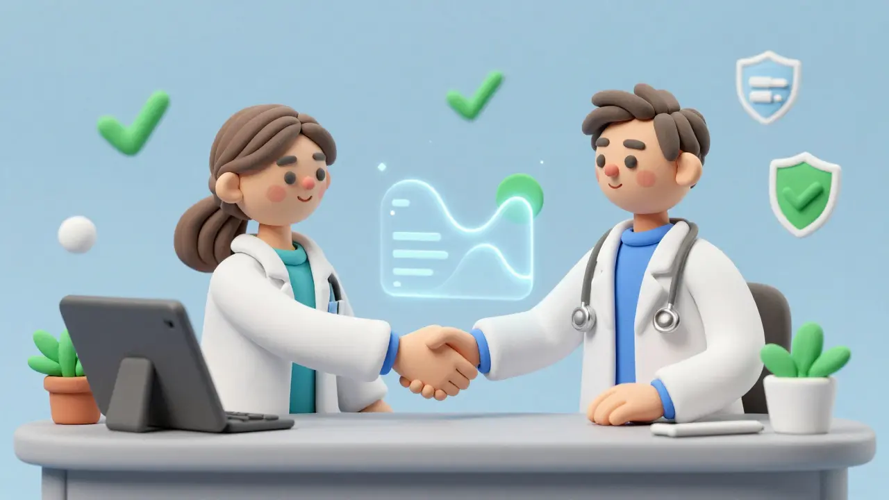 Safe online prescription consultation scene