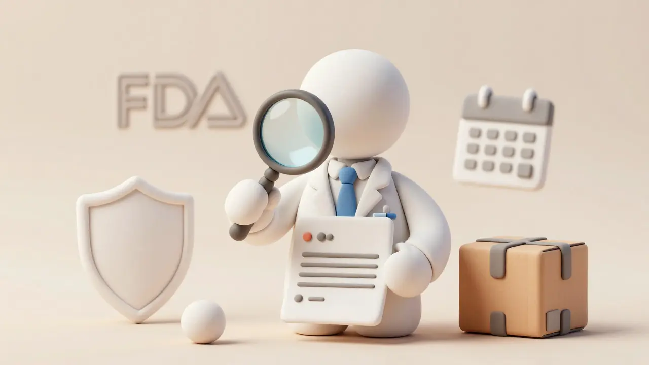Doctor examining a prescription with a magnifying glass in clay style